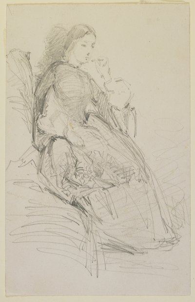 Seated woman, smoking, 1858-59 by James Abbott McNeill Whistler